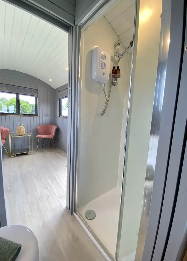 The Haven 2 Shower Cubical by Belringham Shepherd Huts